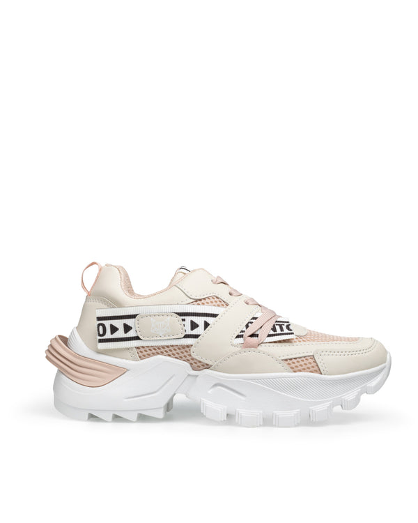 Tenis Chunky Rosa Tira Letras 330503